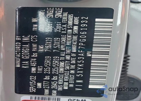 2023 Kia Sportage Sx Prestige from USA, damaged, VIN 5XYK53AF7PG061932